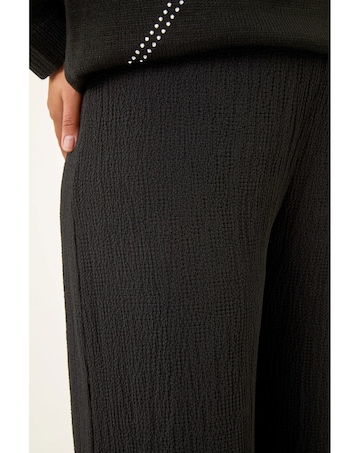 Roman Curve Textured Stretch Trousers