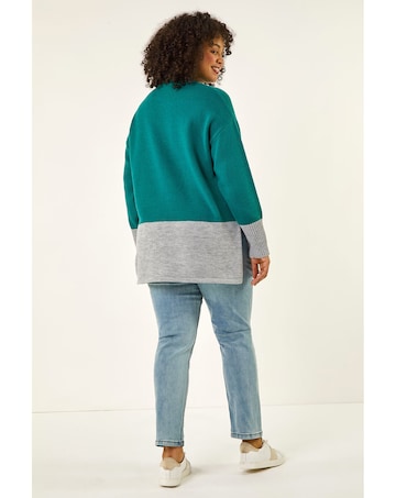 Roman Curve Colour Block Knit Jumper