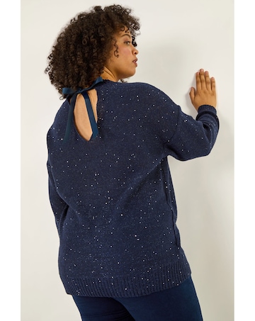 Roman Curve Hotfix Longline Knit Jumper