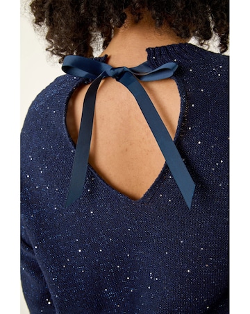 Roman Curve Hotfix Longline Knit Jumper