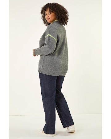 Roman Curve Trim Detail Knit Jumper