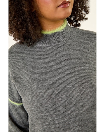 Roman Curve Trim Detail Knit Jumper