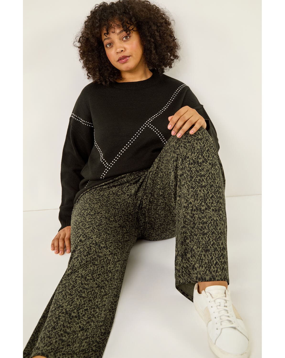 Roman Curve Paisley Wide Leg Culottes