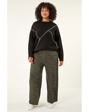 Roman Curve Paisley Wide Leg Culottes