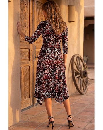 Roman Speckled Hanky Hem Dress