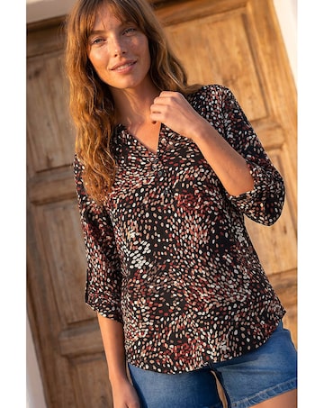 Roman Abstract Puff Print Shirt