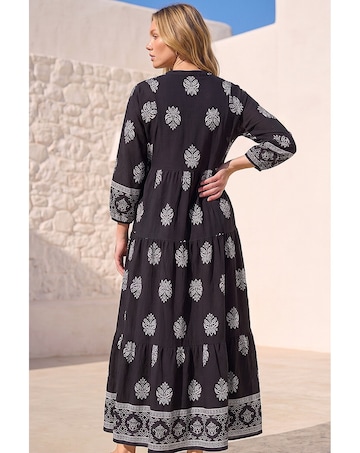 Roman Baroque Border Midi Dress