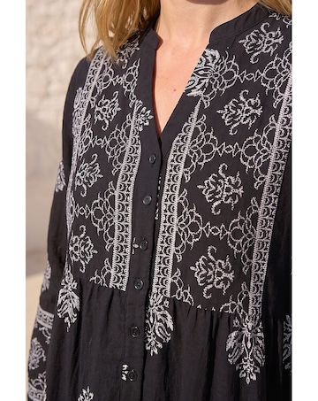 Roman Baroque Border Midi Dress
