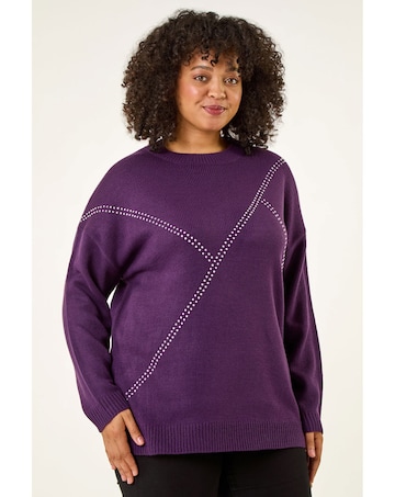 Roman Curve Hotfix Knit Jumper