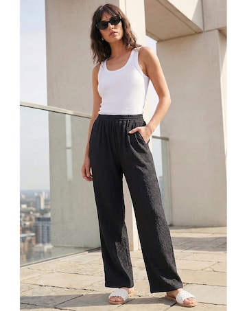 Roman Crinkle Textured Stretch Trouser