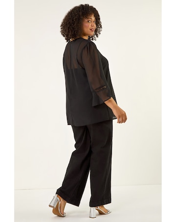 Roman Curve Pintuck Pleat Top
