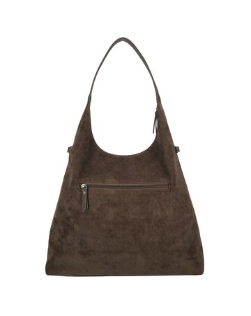 Norah Single Handle Vegan Suede Shoulder Shopper Bag