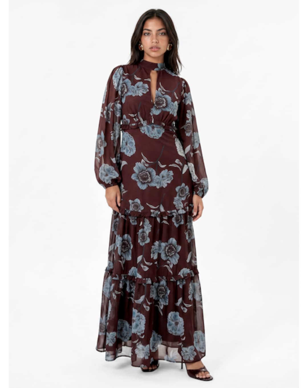 joe browns santorini dress Floral Jersey Maxi Size:UK 08 - 10 rdquo length Rayon Machine FW25SALE Blue Mini Dresses –