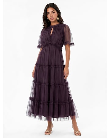 Anaya Plain Tulle Midaxi Dress