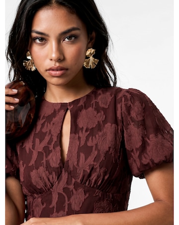 Anaya Burnout Fabric Midaxi Dress