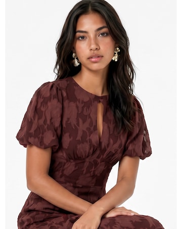 Anaya Burnout Fabric Midaxi Dress