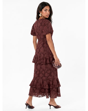 Anaya Burnout Fabric Midaxi Dress