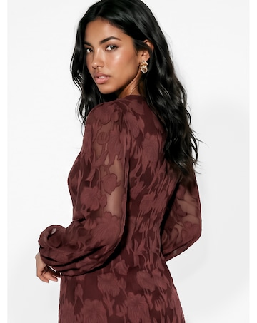 Anaya Floral Burnout Maxi Dress