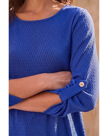 Roman Textured Stretch Tunic Top