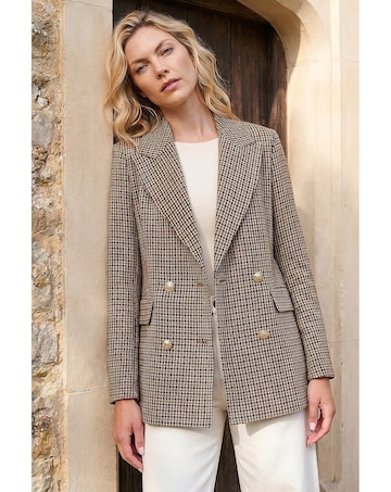 Roman Tweed Double Breasted Blazer