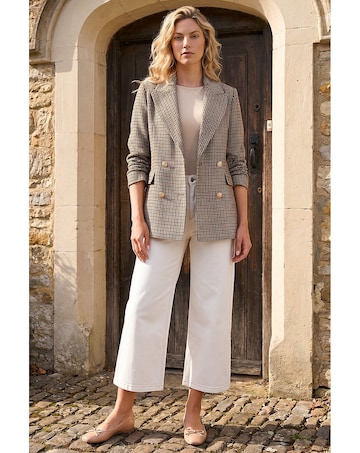 Roman Tweed Double Breasted Blazer