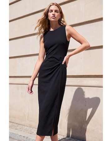 Roman Twist Sleeveless Midi Dress