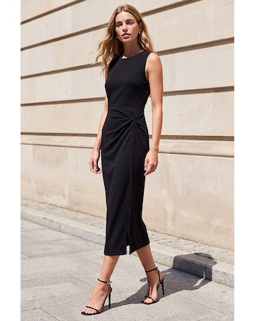 Roman Twist Sleeveless Midi Dress
