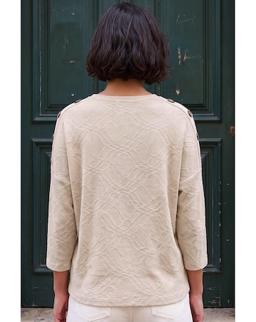 Roman Button Detail Top
