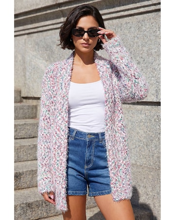 Roman Fluffy Nep Long Cardigan