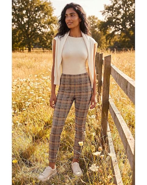 Roman Check Stretch Trouser