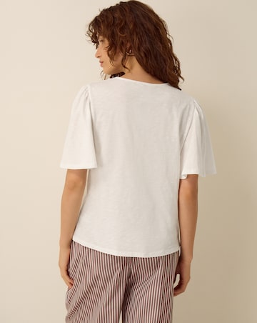 Monsoon Layla V-Neck Lace Jersey Top