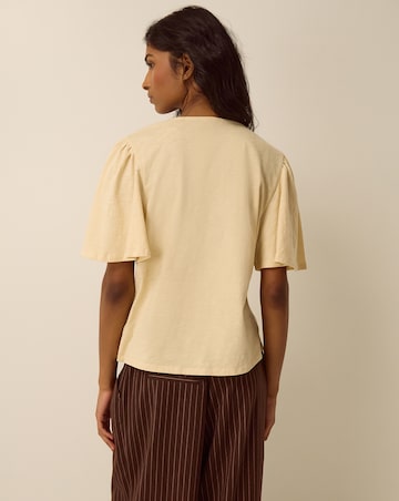 Monsoon Layla V-Neck Lace Jersey Top