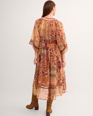 Monsoon Evelina Shimmer Print Midi Dress