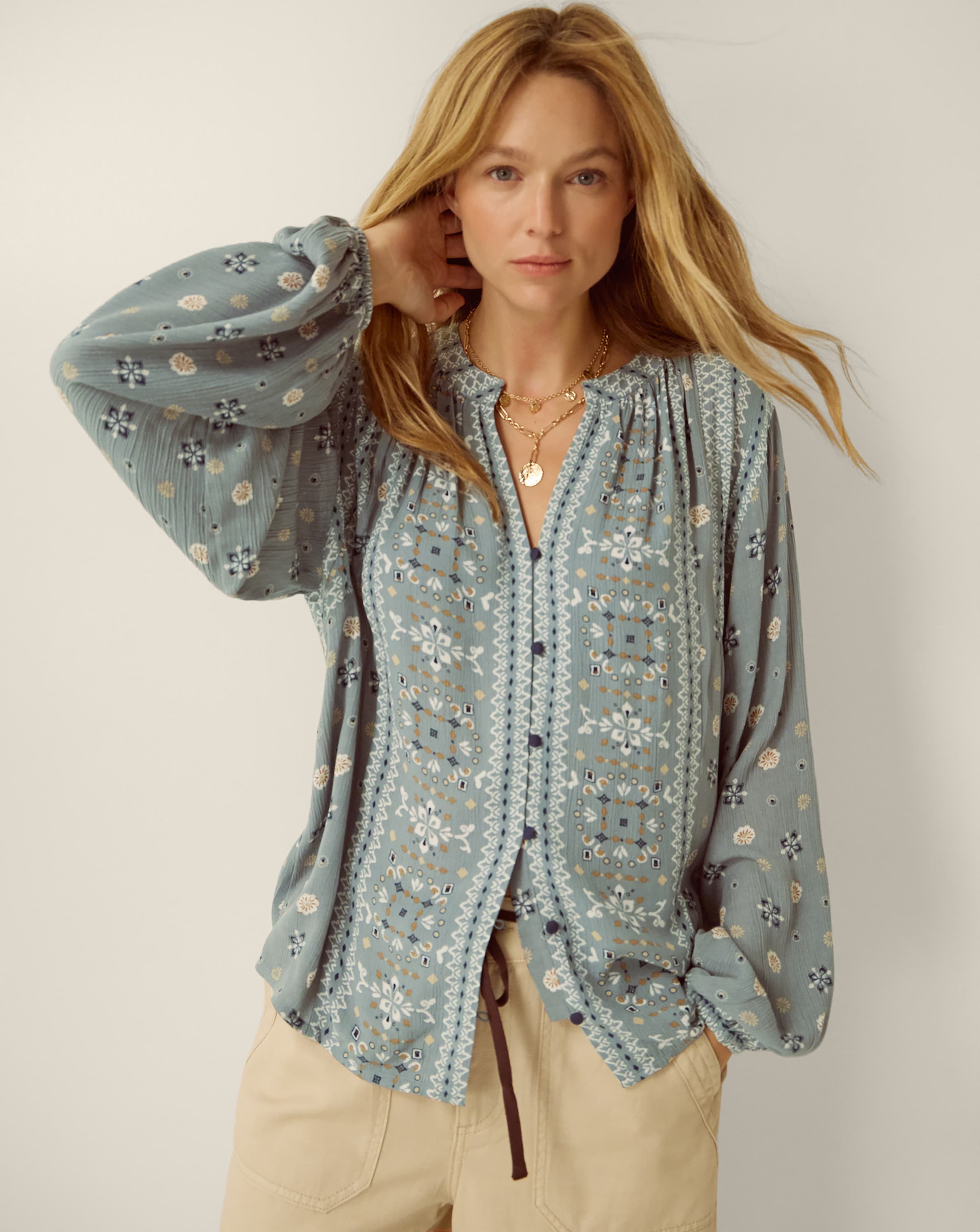 Monsoon Bonny Printed Blouson Blouse