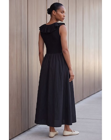 Roman Frill Detail Midi Dress