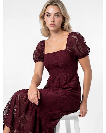 Lovedrobe Floral Lace Midaxi Dress