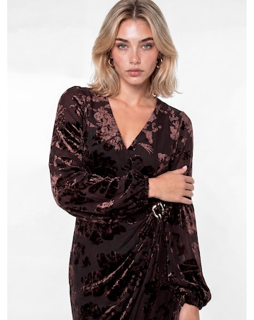 Lovedrobe Velvet Faux Wrap Midaxi Dress