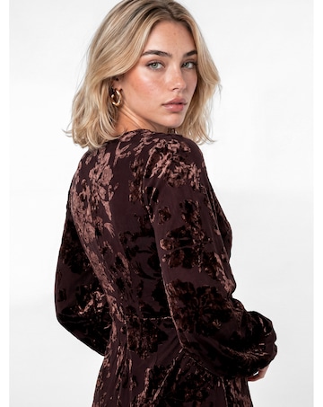 Lovedrobe Velvet Faux Wrap Midaxi Dress