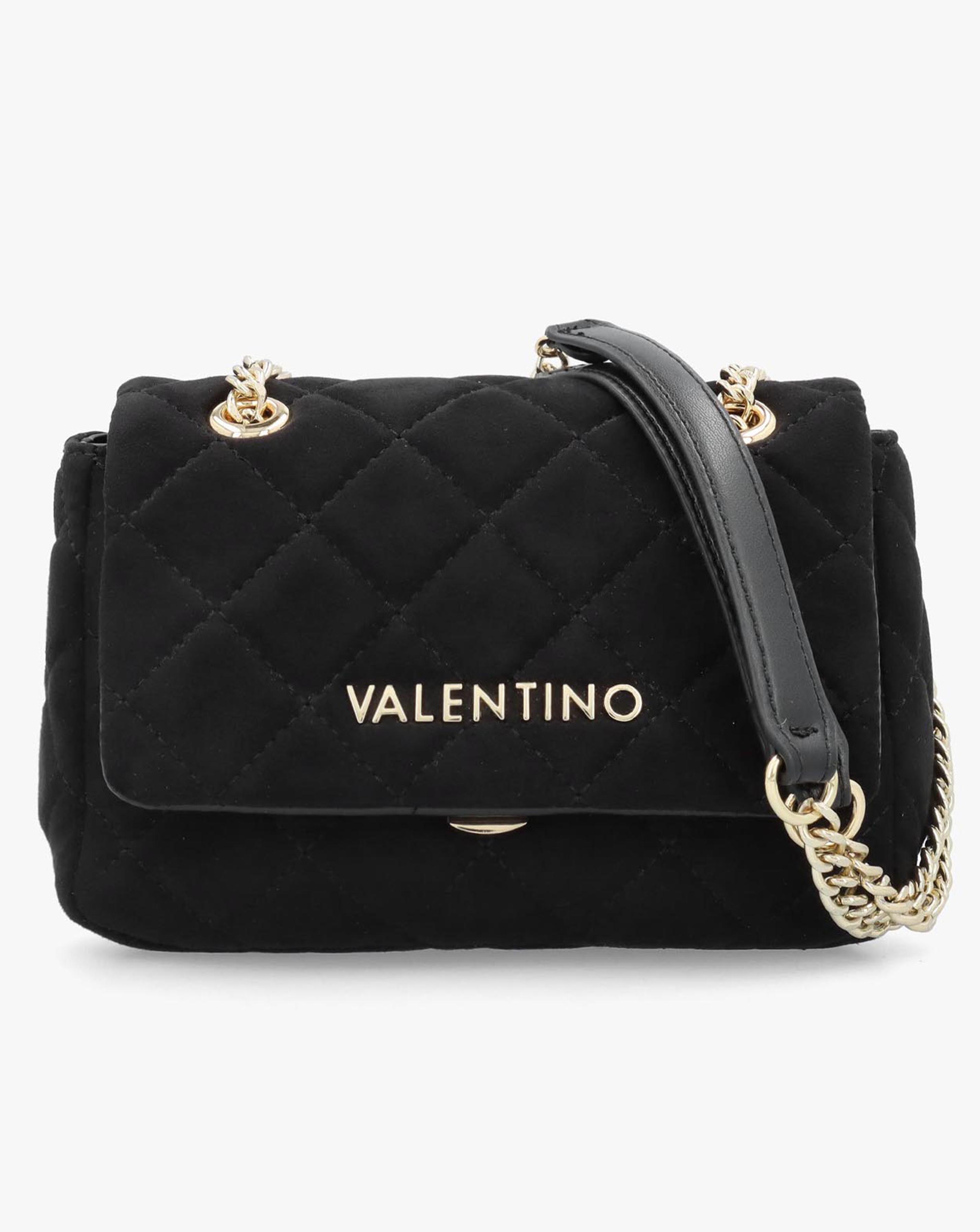 Valentino Bags Small Quilted Ocarina Black Suedette Shoulder Bag