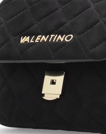 Valentino Bags Small Quilted Ocarina Black Suedette Shoulder Bag