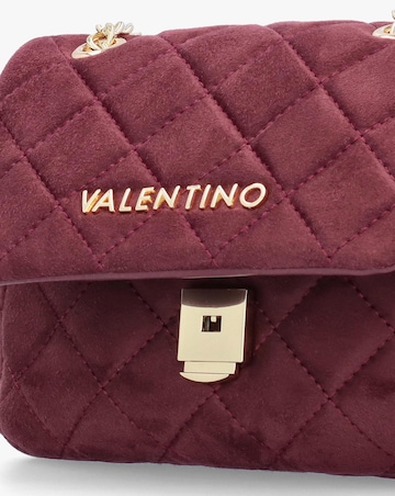 Valentino Bags Small Quilted Ocarina Bordeaux Suedette Shoulder Bag