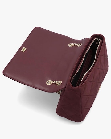 Valentino Bags Large Quilted Ocarina Burgundy Suedette Satchel Bag