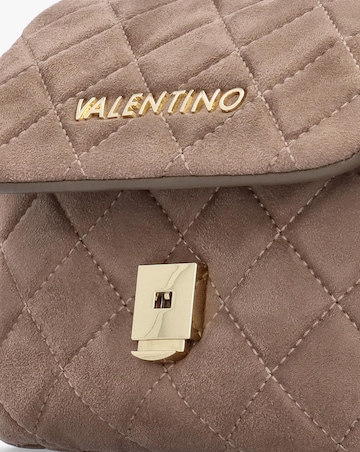 Valentino Bags Small Quilted Ocarina Taupe Suedette Shoulder Bag