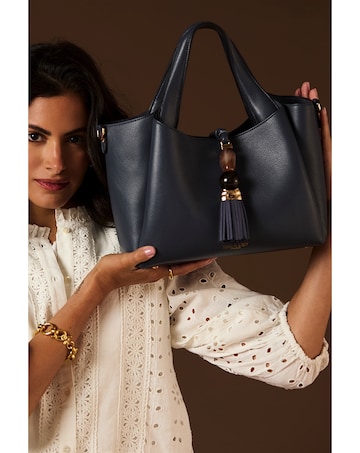 Luella Grey Etta Denim Blue Small Tote