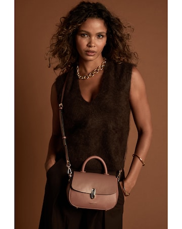 Luella Grey Delia Pecan Top Handle Crossbody