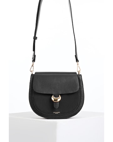 Luella Grey Venetia Black Saddle Crossbody