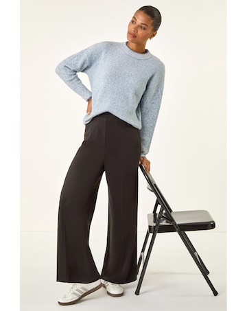 Roman Wide Leg Ponte Stretch Trouser