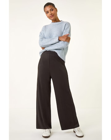 Roman Wide Leg Ponte Stretch Trouser