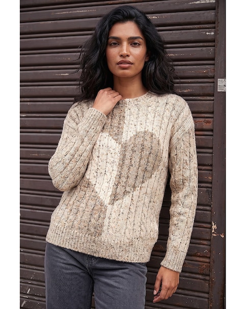 Roman Colour Block Heart Knit Jumper
