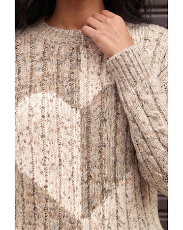 Roman Colour Block Heart Knit Jumper